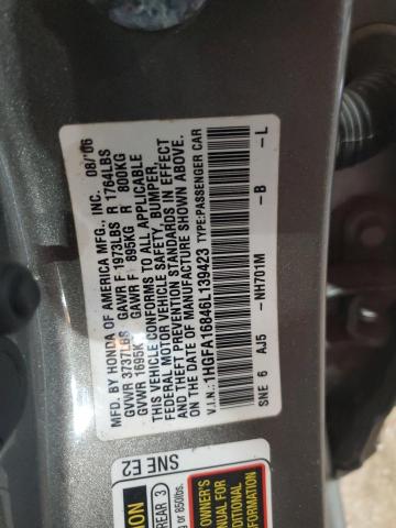 Photo 11 VIN: 1HGFA16846L139423 - HONDA CIVIC EX 