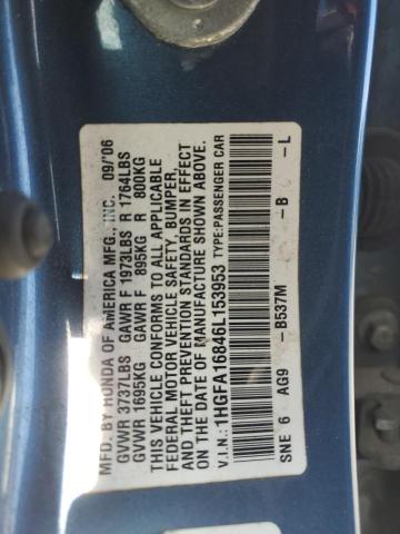 Photo 11 VIN: 1HGFA16846L153953 - HONDA CIVIC 