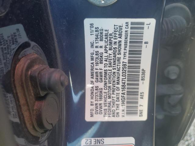 Photo 11 VIN: 1HGFA16847L032597 - HONDA CIVIC EX 