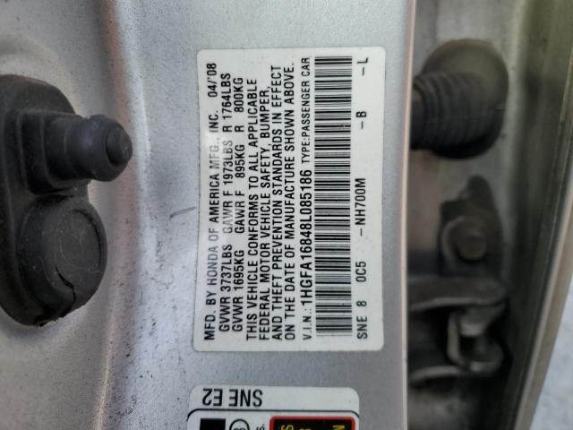 Photo 11 VIN: 1HGFA16848L085186 - HONDA CIVIC 