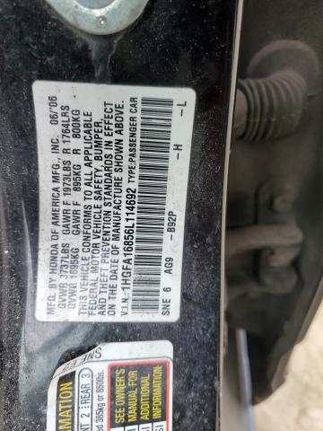 Photo 11 VIN: 1HGFA16856L114692 - HONDA CIVIC 