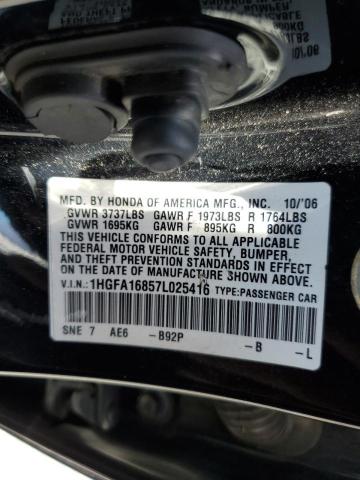 Photo 11 VIN: 1HGFA16857L025416 - HONDA CIVIC 