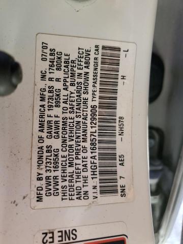 Photo 11 VIN: 1HGFA16857L129906 - HONDA CIVIC 