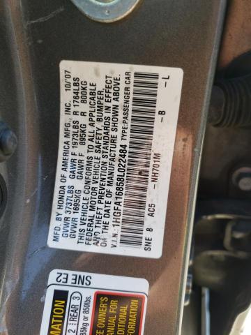 Photo 12 VIN: 1HGFA16858L022484 - HONDA CIVIC EX 