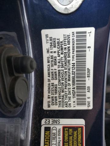 Photo 11 VIN: 1HGFA16866L021244 - HONDA CIVIC EX 