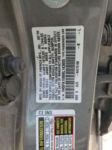 Photo 11 VIN: 1HGFA16866L143005 - HONDA CIVIC EX 