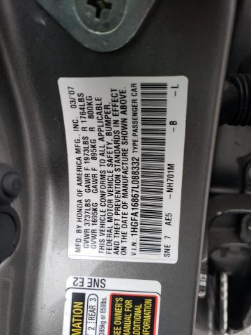 Photo 11 VIN: 1HGFA16867L088332 - HONDA CIVIC 