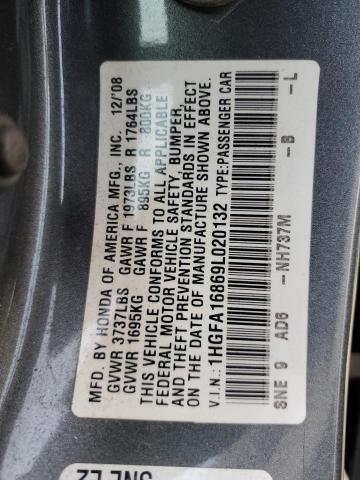 Photo 11 VIN: 1HGFA16869L020132 - HONDA CIVIC 