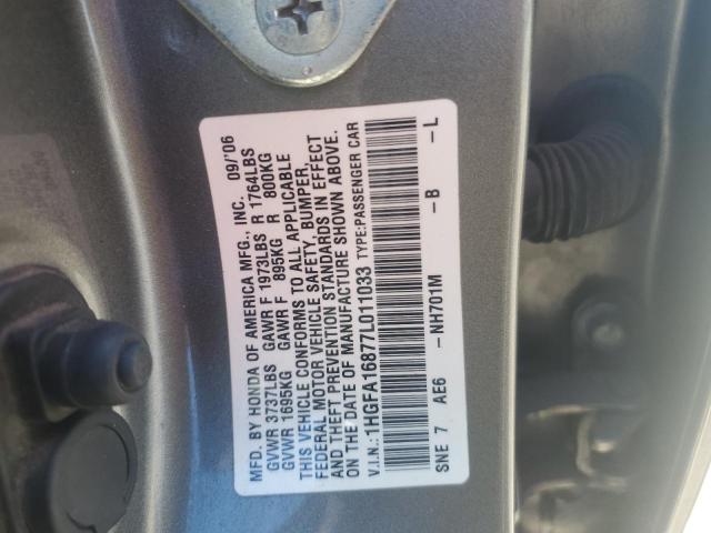 Photo 11 VIN: 1HGFA16877L011033 - HONDA CIVIC 