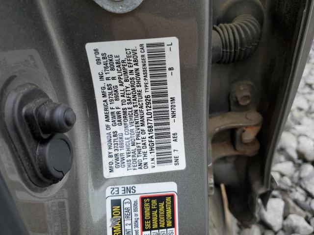 Photo 11 VIN: 1HGFA16877L012926 - HONDA CIVIC 