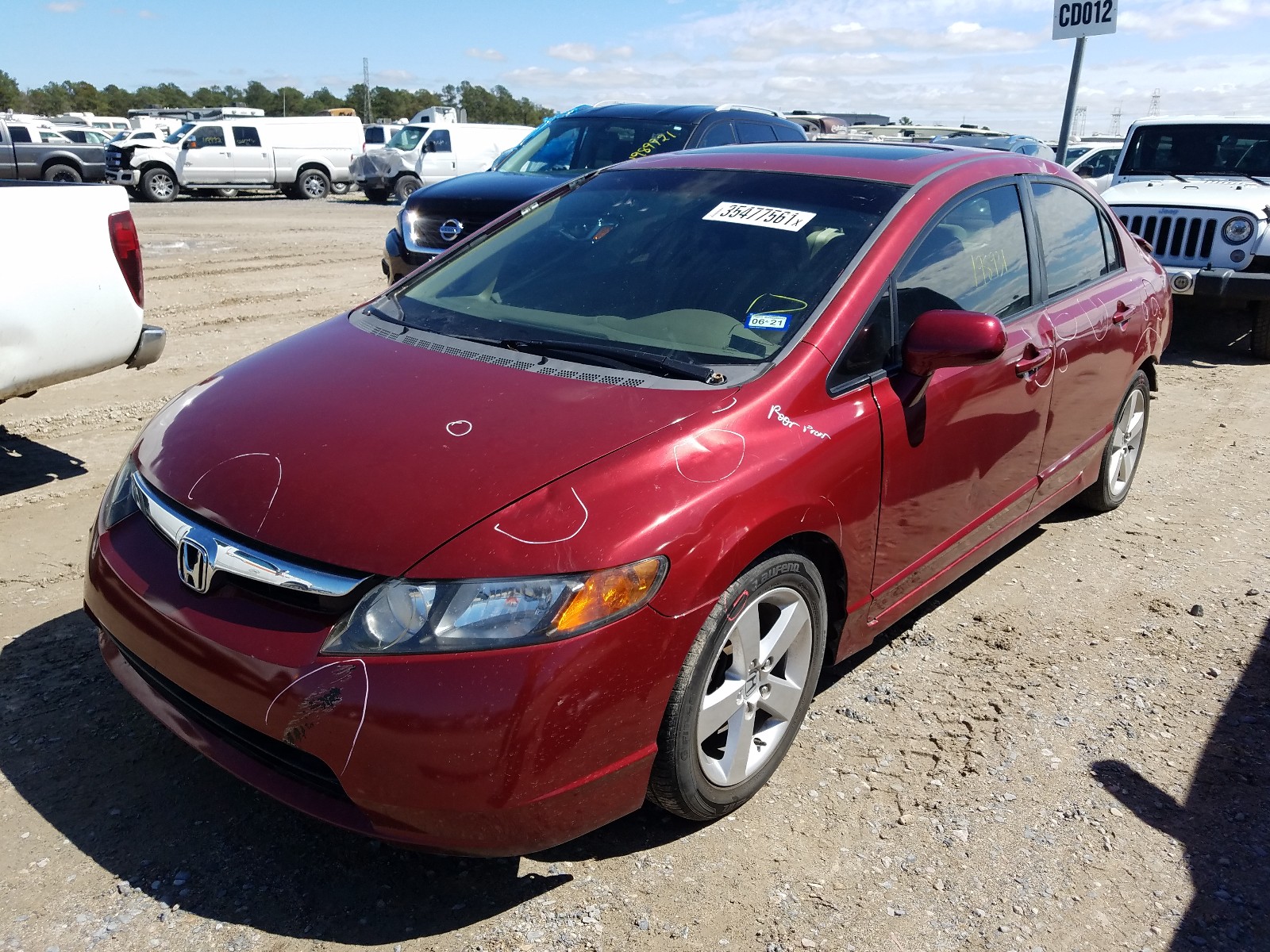 Photo 1 VIN: 1HGFA16877L113349 - HONDA CIVIC EX 