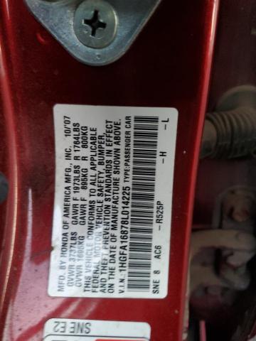 Photo 11 VIN: 1HGFA16878L014225 - HONDA CIVIC EX 