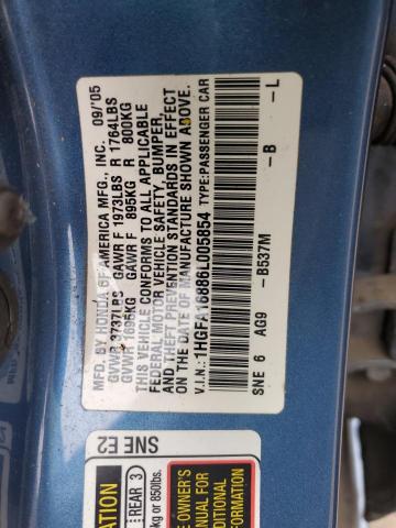 Photo 11 VIN: 1HGFA16886L005854 - HONDA CIVIC 