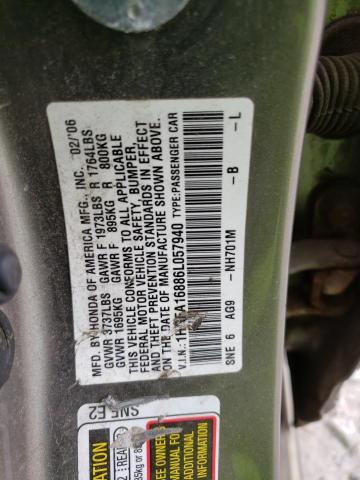 Photo 11 VIN: 1HGFA16886L057940 - HONDA CIVIC 