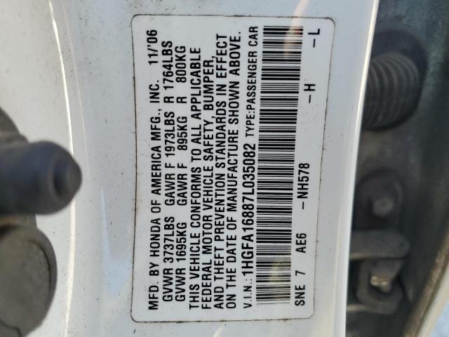 Photo 12 VIN: 1HGFA16887L035082 - HONDA CIVIC 