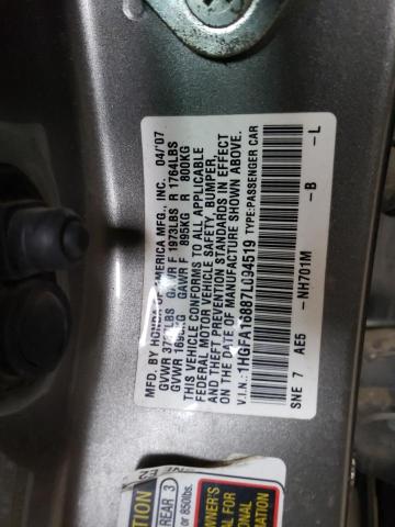 Photo 11 VIN: 1HGFA16887L094519 - HONDA CIVIC 