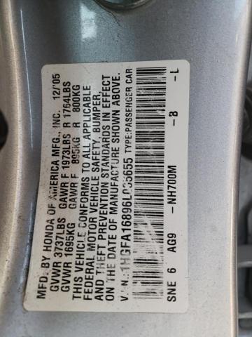 Photo 11 VIN: 1HGFA16896L035655 - HONDA CIVIC EX 