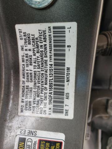 Photo 11 VIN: 1HGFA16897L131514 - HONDA CIVIC EX 