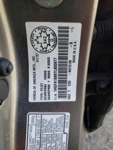 Photo 11 VIN: 1HGFA16897L800977 - HONDA CIVIC 