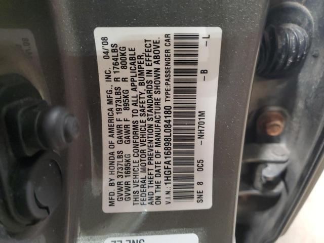 Photo 11 VIN: 1HGFA16898L084180 - HONDA CIVIC EX 