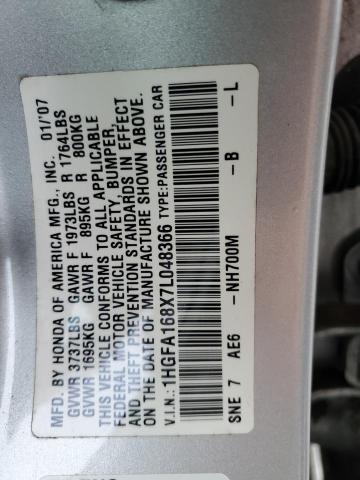 Photo 11 VIN: 1HGFA168X7L048366 - HONDA CIVIC 