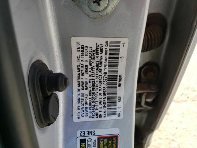 Photo 11 VIN: 1HGFA16928L057749 - HONDA CIVIC EXL 