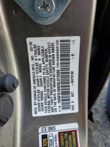 Photo 11 VIN: 1HGFA16928L074566 - HONDA CIVIC 