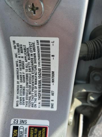 Photo 11 VIN: 1HGFA16938L104240 - HONDA CIVIC 