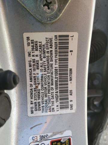 Photo 12 VIN: 1HGFA16989L010081 - HONDA CIVIC EXL 