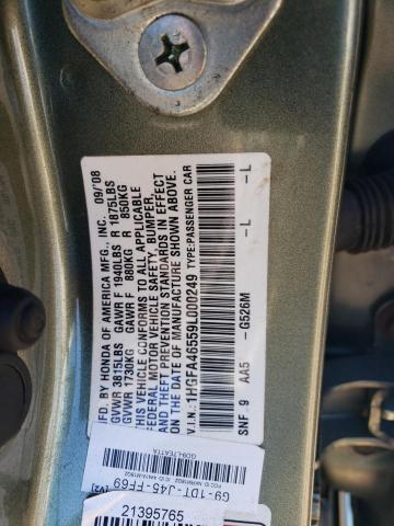 Photo 11 VIN: 1HGFA46559L000249 - HONDA CIVIC GX 