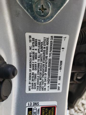 Photo 11 VIN: 1HGFA46559L000655 - HONDA CIVIC GX 