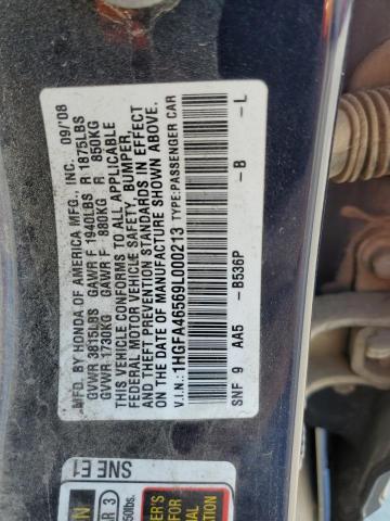 Photo 12 VIN: 1HGFA46569L000213 - HONDA CIVIC 