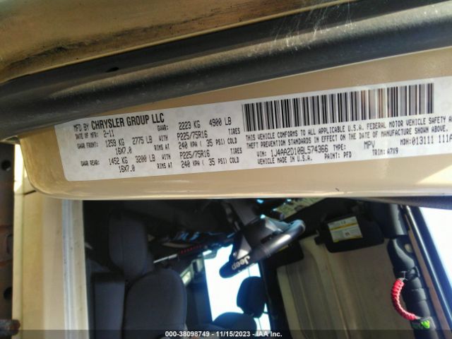 Photo 8 VIN: 1J4AA2D10BL574366 - JEEP WRANGLER 