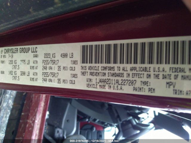 Photo 8 VIN: 1J4AA2D11AL227207 - JEEP WRANGLER 