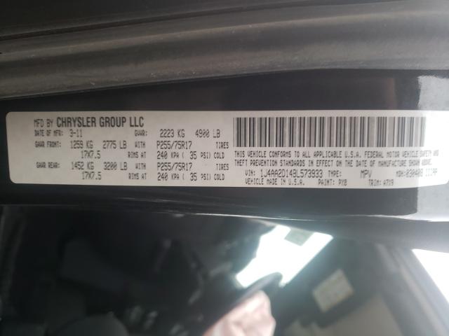 Photo 9 VIN: 1J4AA2D14BL573933 - JEEP WRANGLER S 