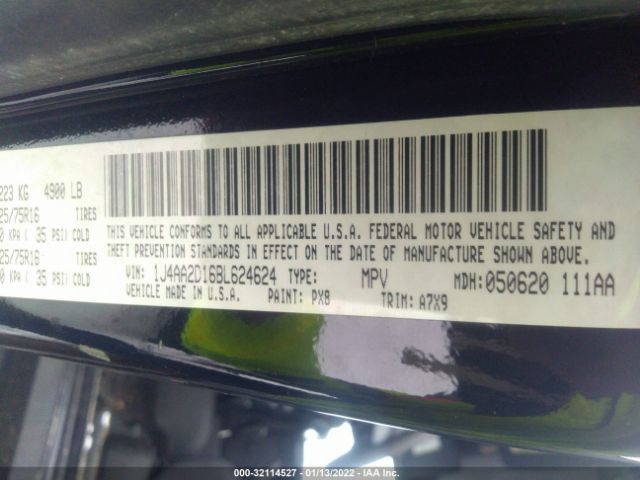 Photo 8 VIN: 1J4AA2D16BL624624 - JEEP WRANGLER 