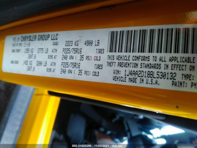 Photo 8 VIN: 1J4AA2D18BL530132 - JEEP WRANGLER 