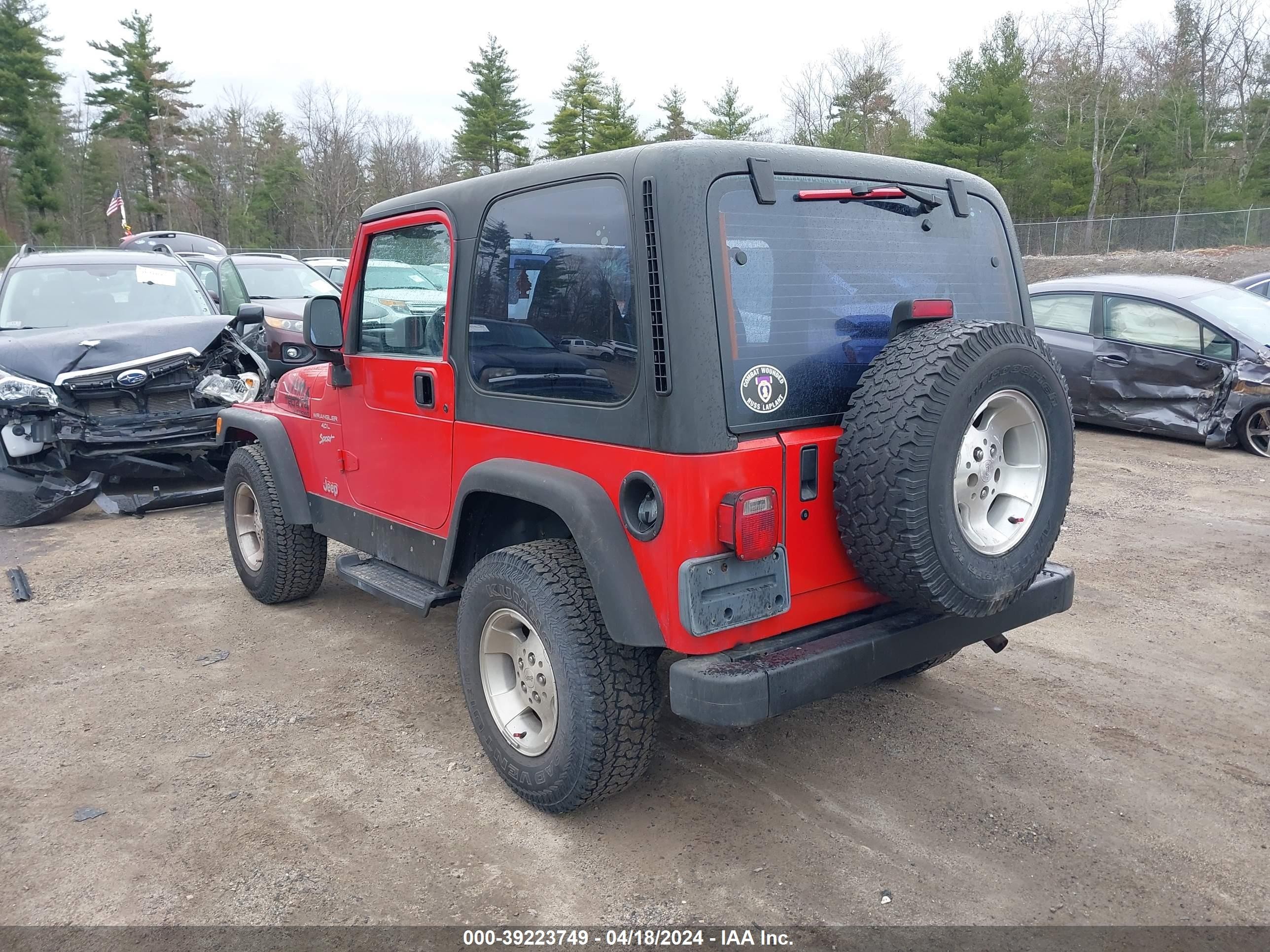 Photo 2 VIN: 1J4FY19S3XP450024 - JEEP WRANGLER 