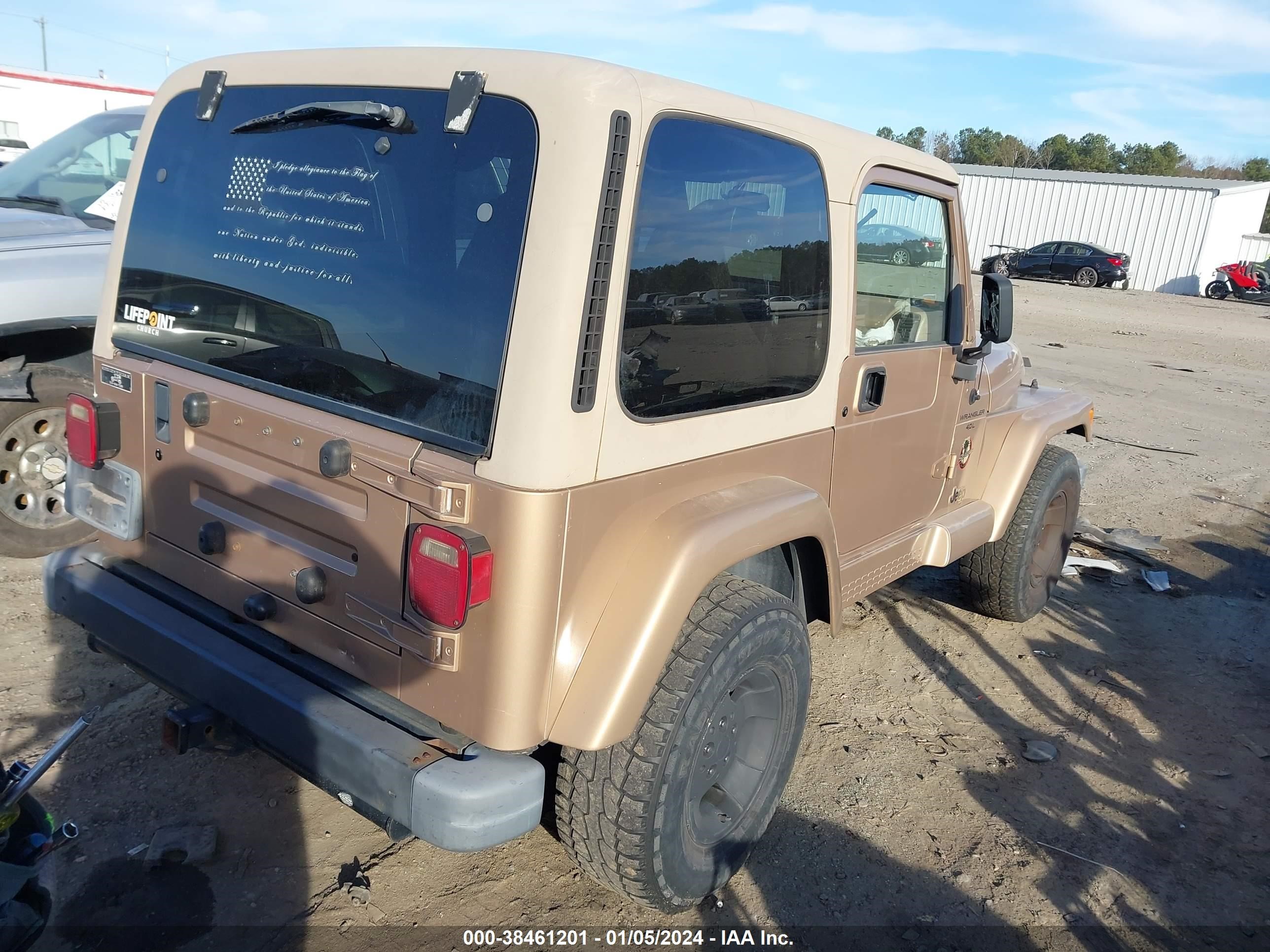 Photo 3 VIN: 1J4FY49S6XP446826 - JEEP WRANGLER 