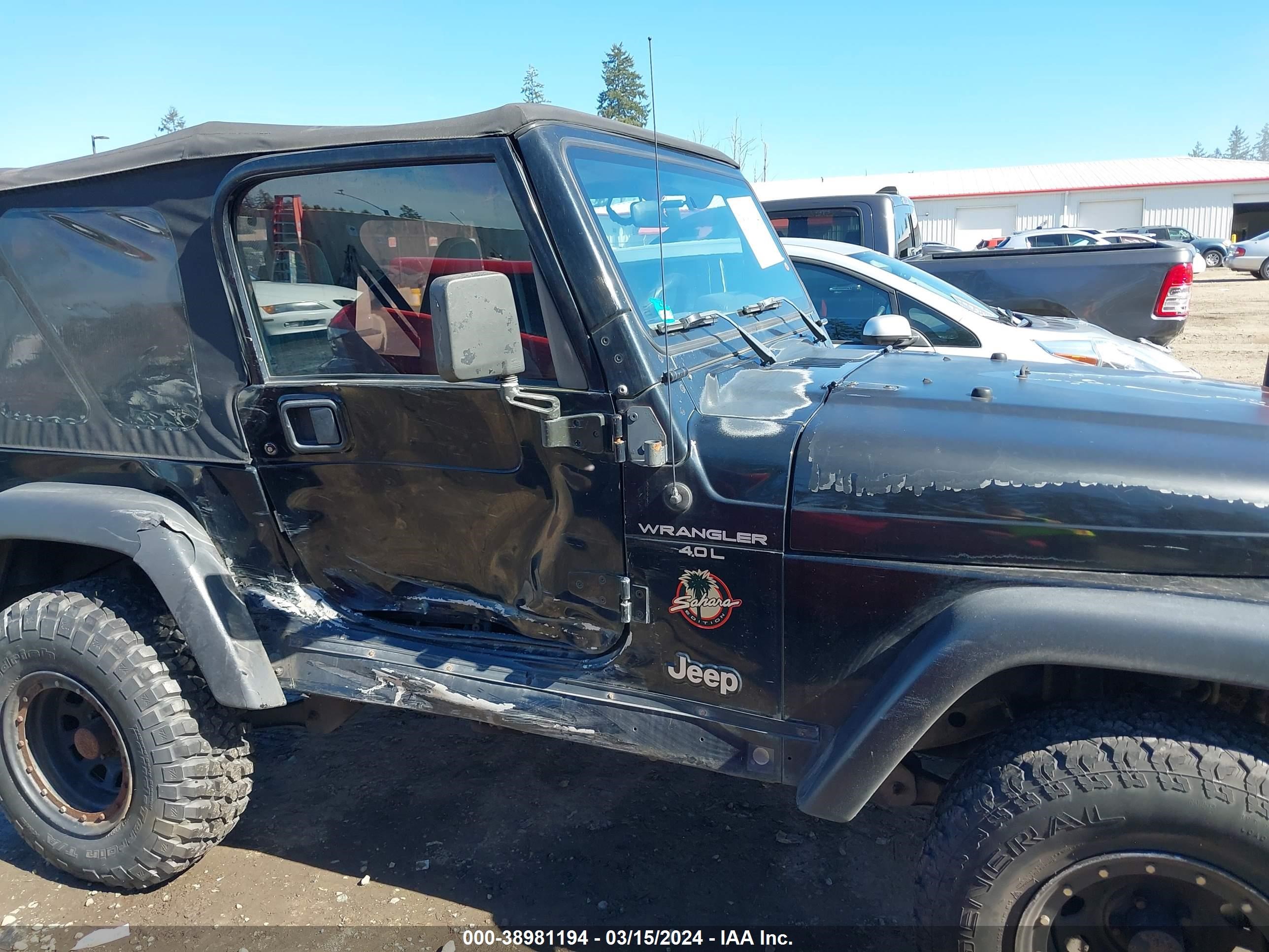 Photo 12 VIN: 1J4FY49S6XP454795 - JEEP WRANGLER 