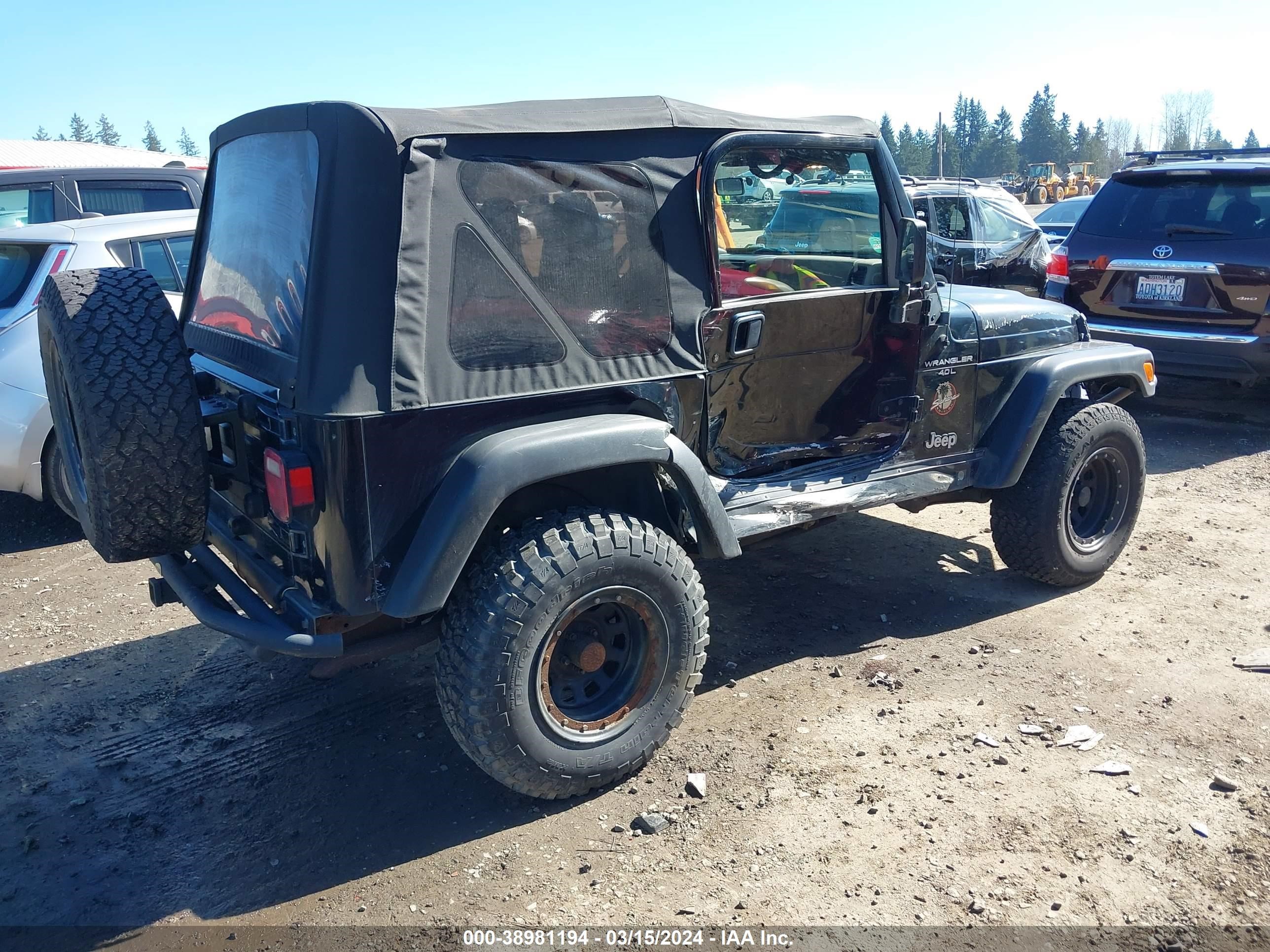 Photo 3 VIN: 1J4FY49S6XP454795 - JEEP WRANGLER 