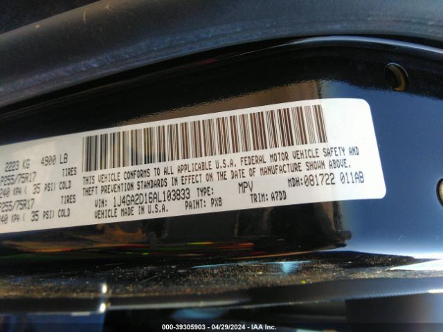 Photo 8 VIN: 1J4GA2D16AL103833 - JEEP WRANGLER 