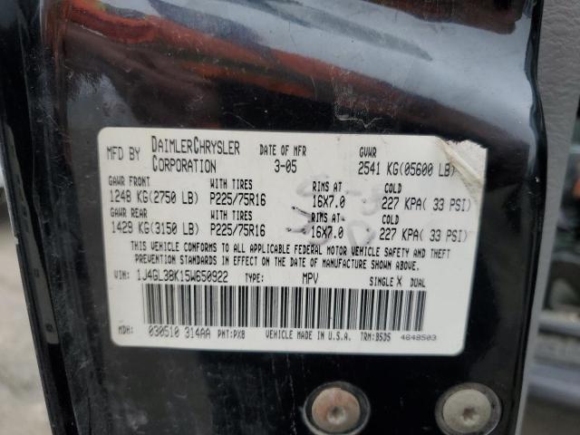 Photo 12 VIN: 1J4GL38K15W650922 - JEEP LIBERTY RE 