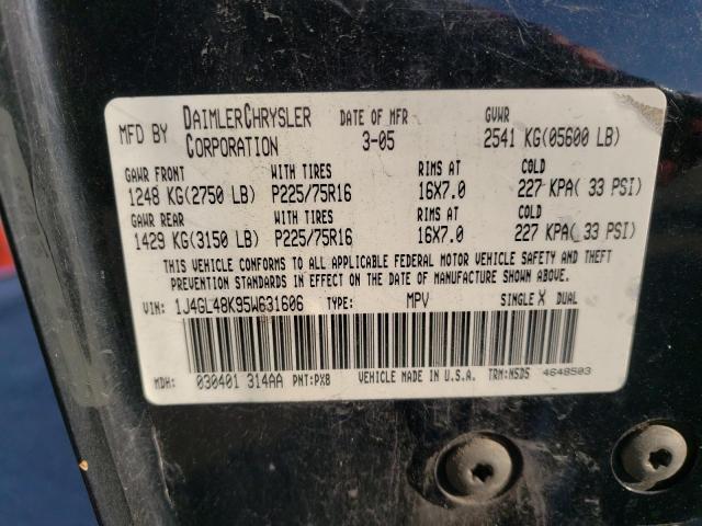 Photo 9 VIN: 1J4GL48K95W631606 - JEEP LIBERTY SP 