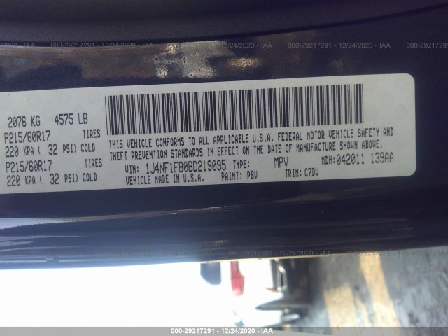 Photo 8 VIN: 1J4NF1FB0BD219095 - JEEP COMPASS 