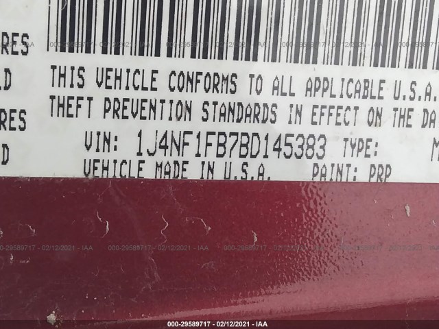 Photo 8 VIN: 1J4NF1FB7BD145383 - JEEP COMPASS 