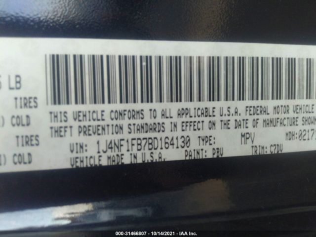 Photo 8 VIN: 1J4NF1FB7BD164130 - JEEP COMPASS 