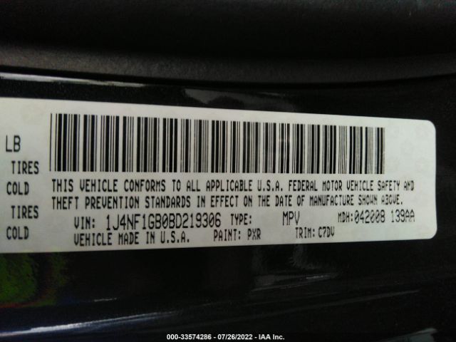 Photo 8 VIN: 1J4NF1GB0BD219306 - JEEP PATRIOT 