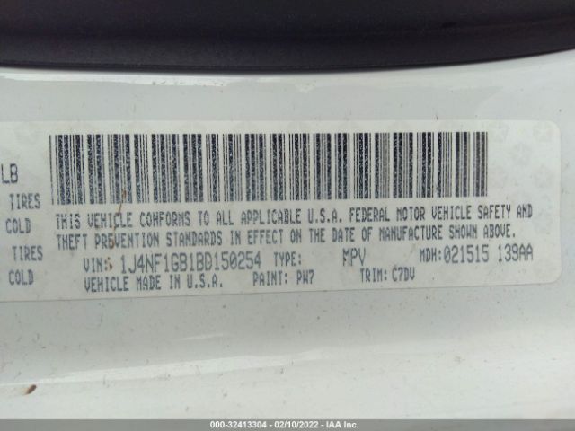 Photo 8 VIN: 1J4NF1GB1BD150254 - JEEP PATRIOT 