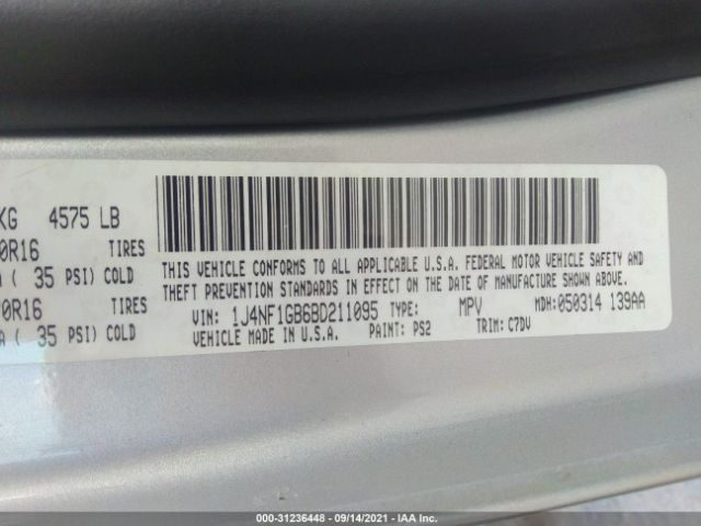 Photo 8 VIN: 1J4NF1GB6BD211095 - JEEP PATRIOT 